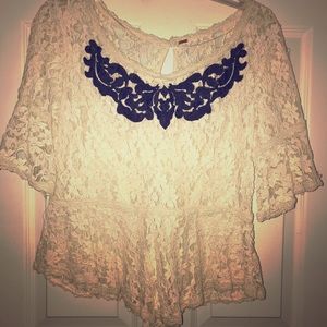Free People Lace Blouse